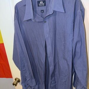Stafford Wrinkle-Free Blue Shirt